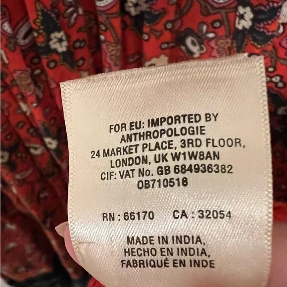 Anthropologie Akemi & Kin Sierra Shift Dress Size Small Bohemian Paisley Peasant - Picture 12 of 16